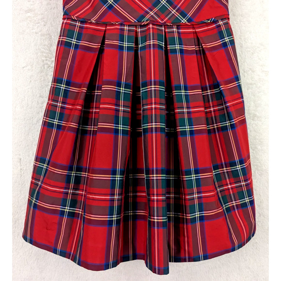 Vineyard Vines Red Plaid Kids Casual Dress - Picture 3 of 6